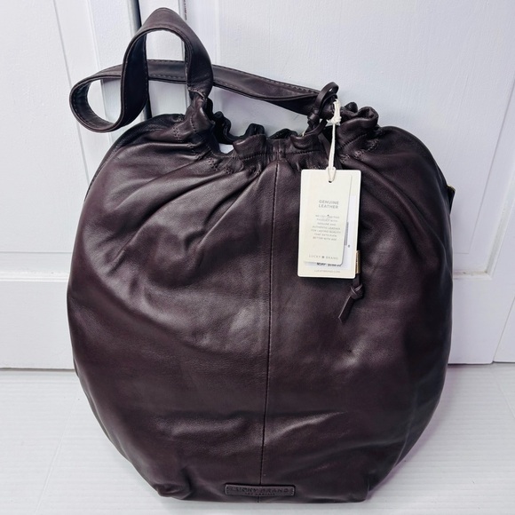 Lucky Brand Handbags - New LUCKY BRAND Chocolate Alva Hobo Shoulder Leather Bag